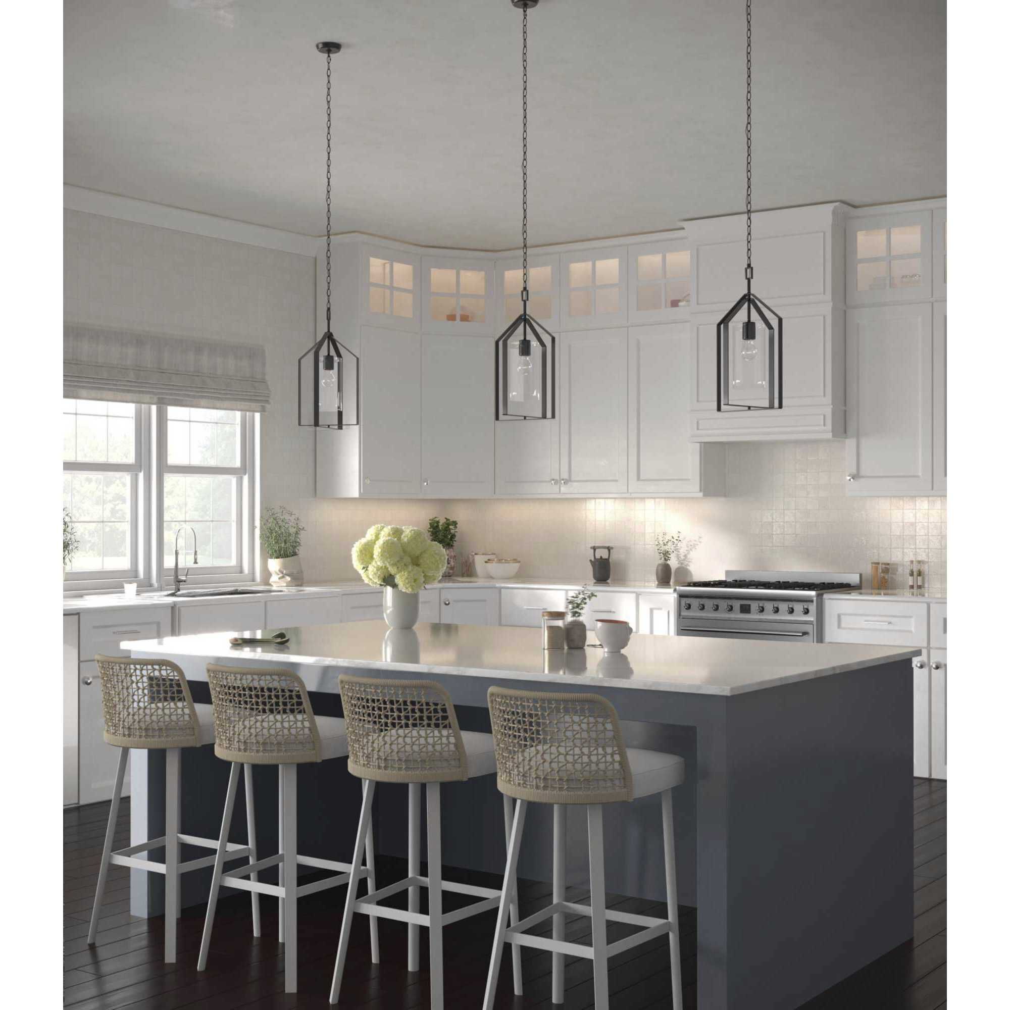 Vertex 1 Light 12 inch Matte Black Foyer Light Ceiling Light