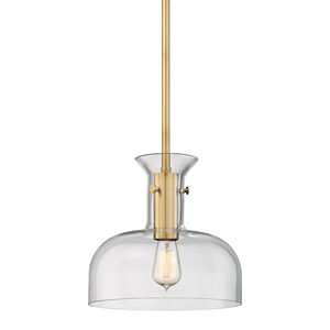 Coffey 1 Light 12 inch Aged Brass Pendant Ceiling Light