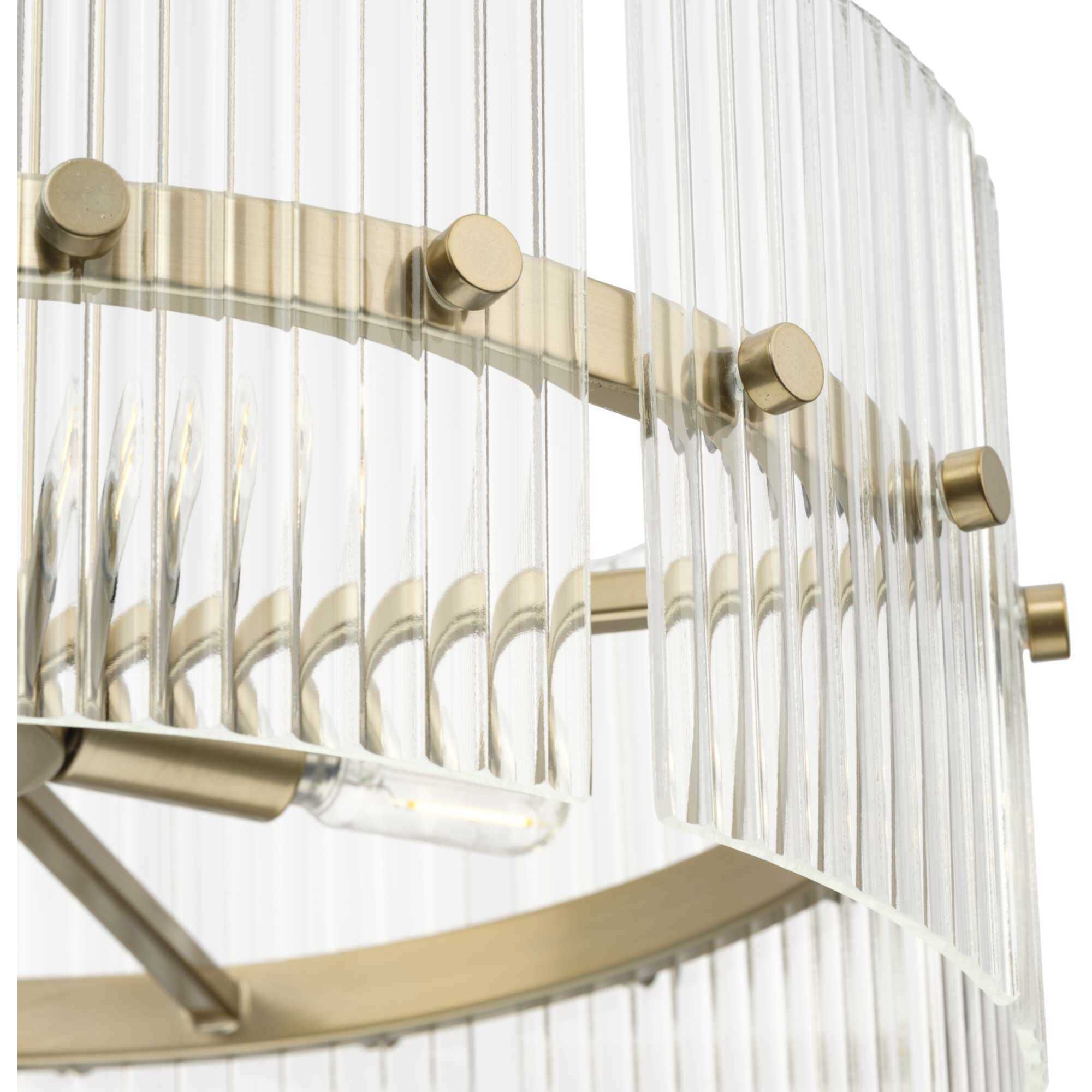 Seville 4 Light 17.87 inch Soft Gold Convertible Pendant Ceiling Light, Design Series