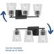 Vertex 3 Light 20.87 inch Matte Black Bath Light Wall Light