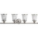 Radiance 4 Light 33 inch Brushed Nickel Bath Vanity Wall Light