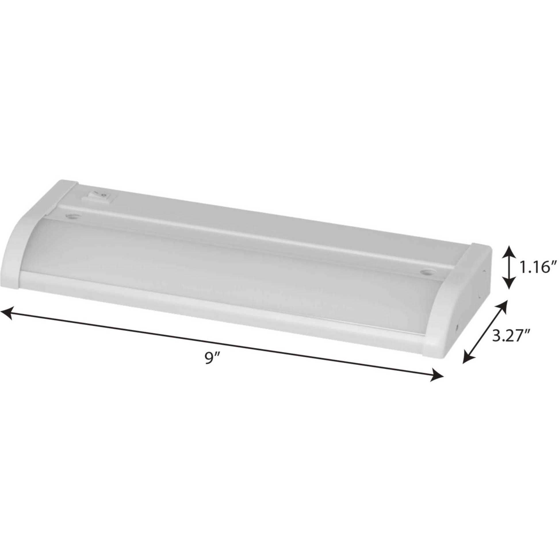 Hide-a-Lite V 120 LED 9 inch White LED Undercabinet Light in Matte White, Progress LED