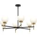 Rigsby 6 Light 36 inch Matte Black and Brushed Gold Chandelier Ceiling Light