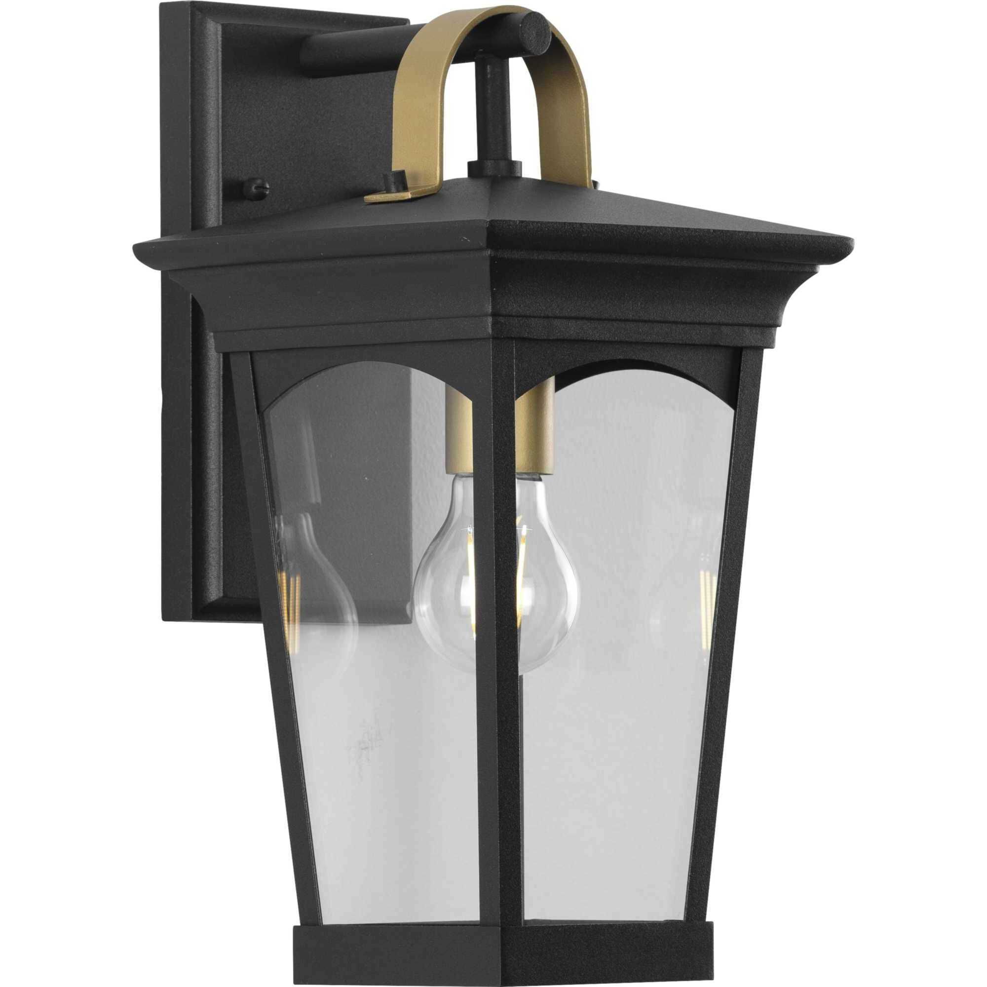 Chatsworth 1 Light 14 inch Textured Black Outdoor Wall Lantern, Small, Design Series