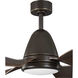 Holland 60 inch Oil Rubbed Bronze with Walnut Blades Ceiling Fan, Progress LED