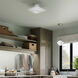 Square Glass 2 Light 12 inch White Flush Mount Ceiling Light