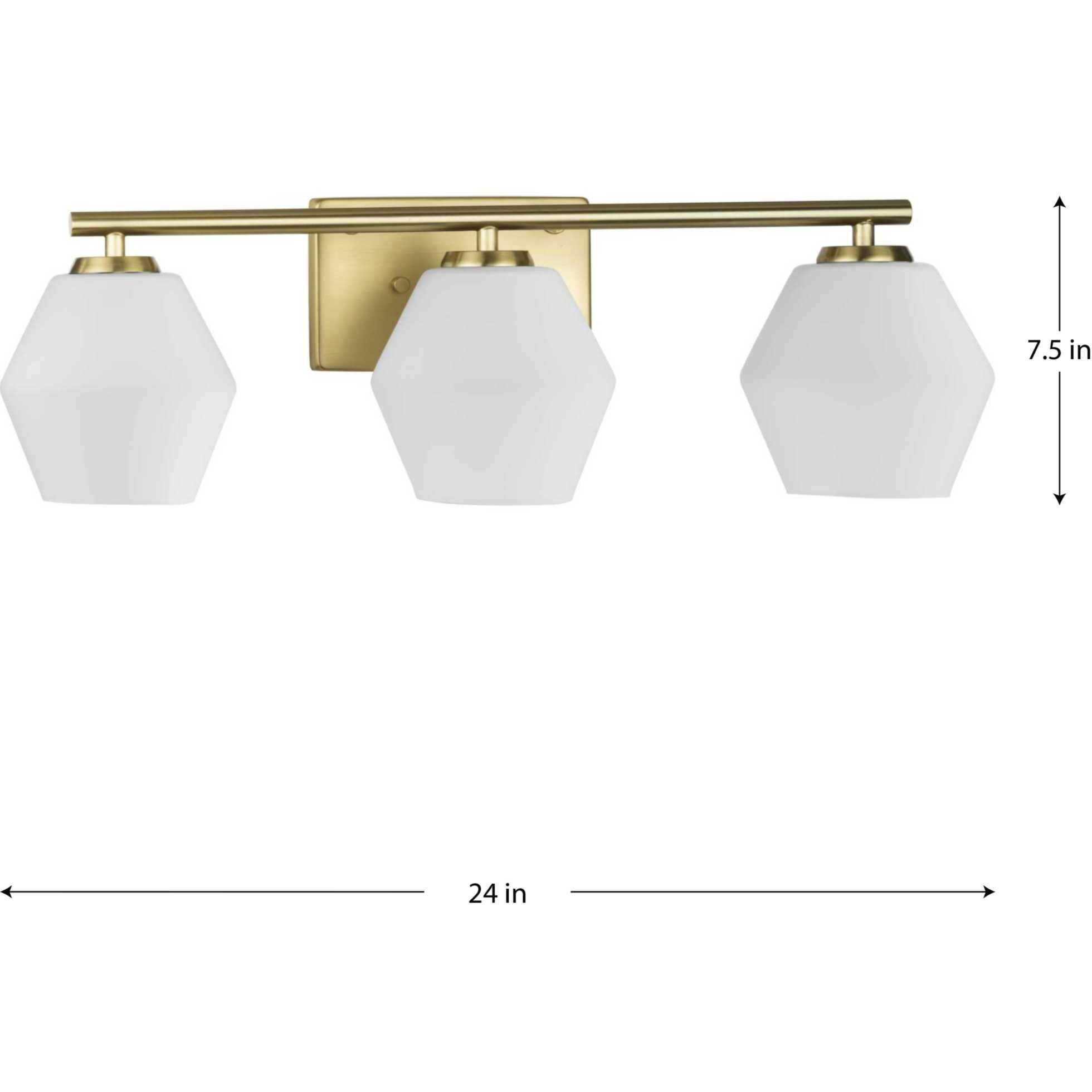 Copeland 3 Light 24 inch Brushed Gold Vanity Light Wall Light