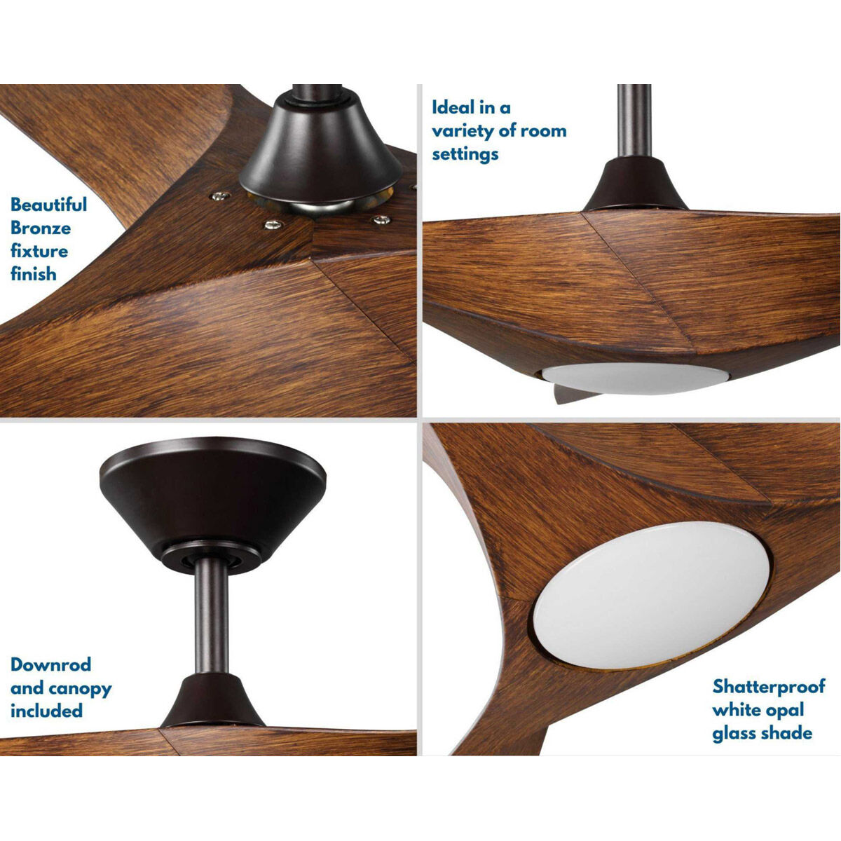 Progress P250060-179-30 Ryne 52 inch Koa Woodgrain with