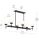 Rigsby 6 Light 43.75 inch Matte Black Linear Chandelier Ceiling Light