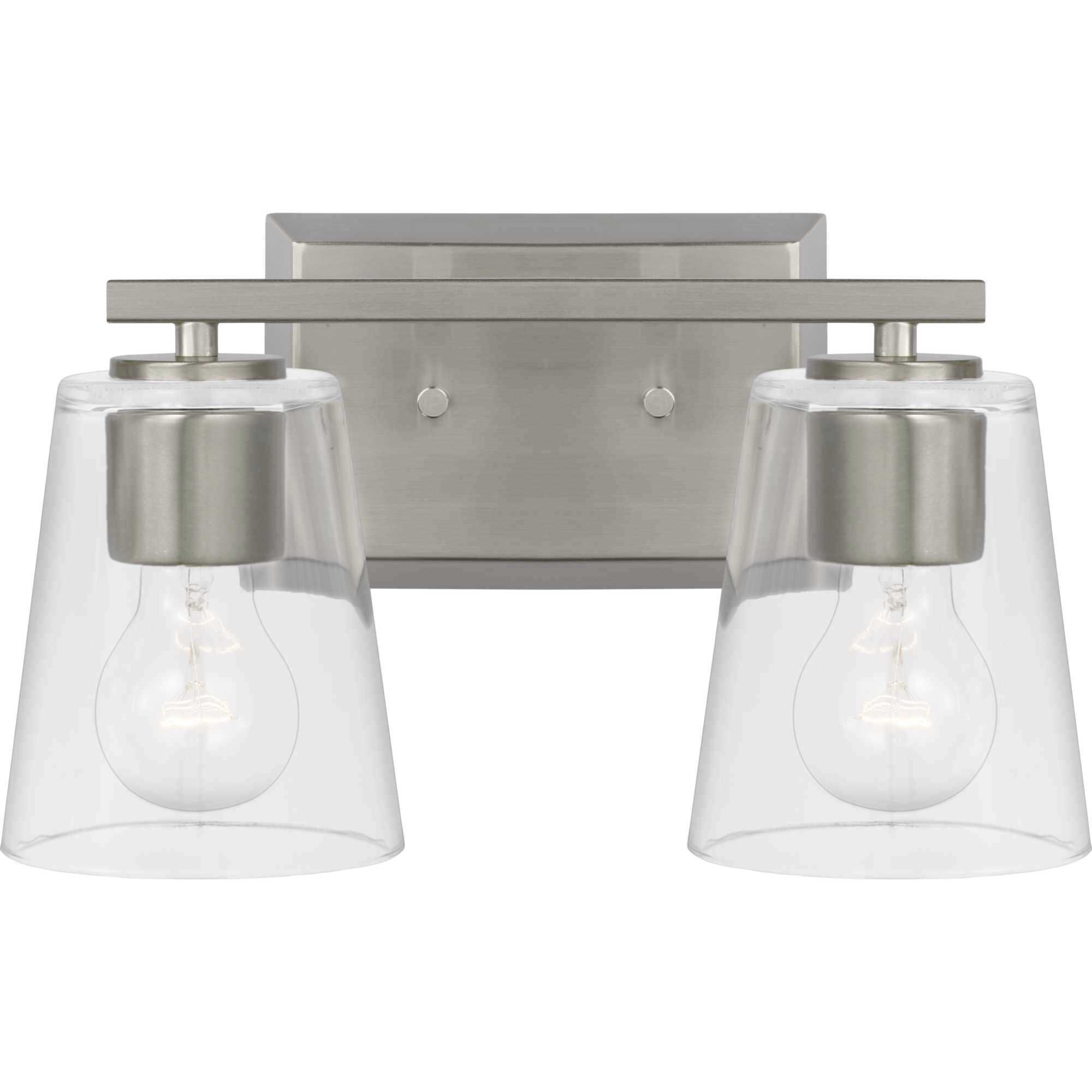 Vertex 2 Light 12.87 inch Brushed Nickel Bath Light Wall Light