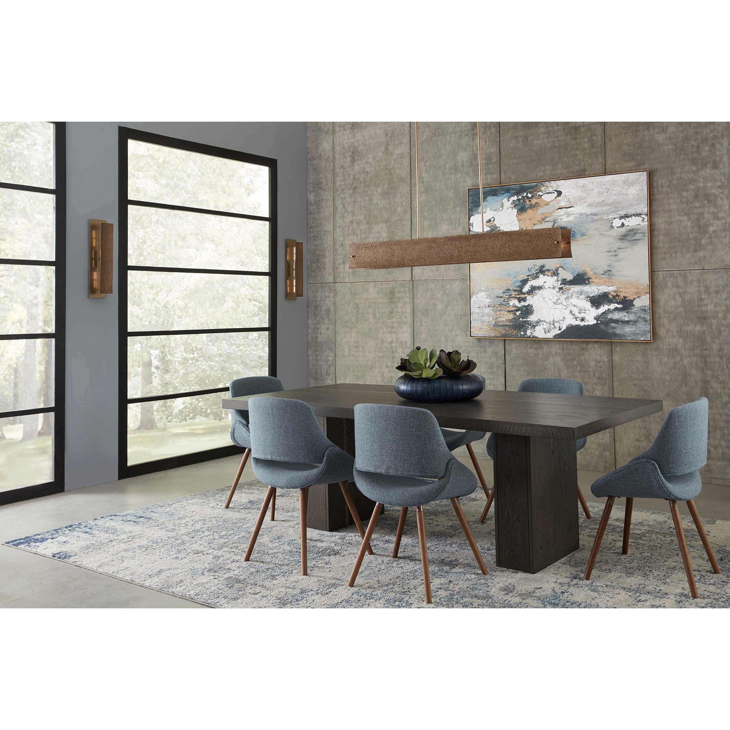 Lusail 8 Light 54 inch Soft Gold Linear Chandelier Ceiling Light, Design Series