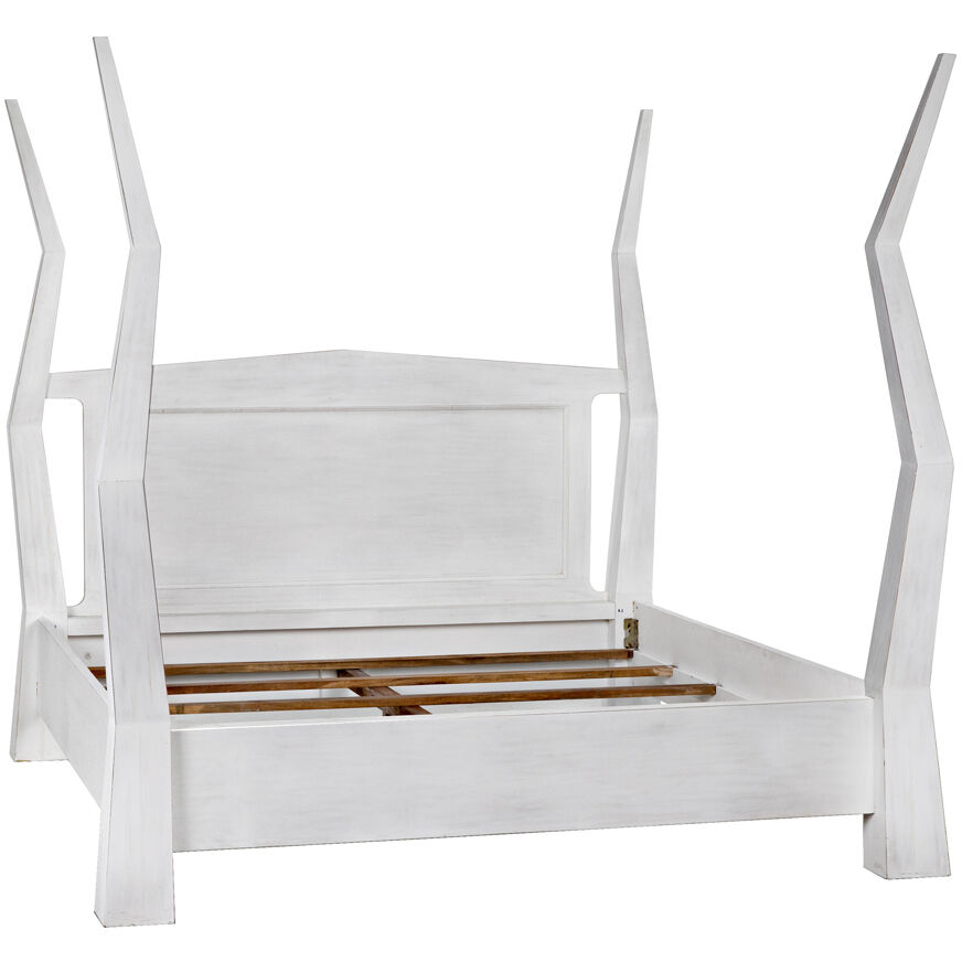 Patras White Wash Bed, California King