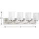 Merry 4 Light 30 inch Brushed Nickel Bath Vanity Light Wall Light