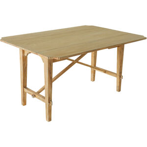 Faulner 60 X 31.25 inch Aged Natural Grey / Texture Black Iron Dining Table