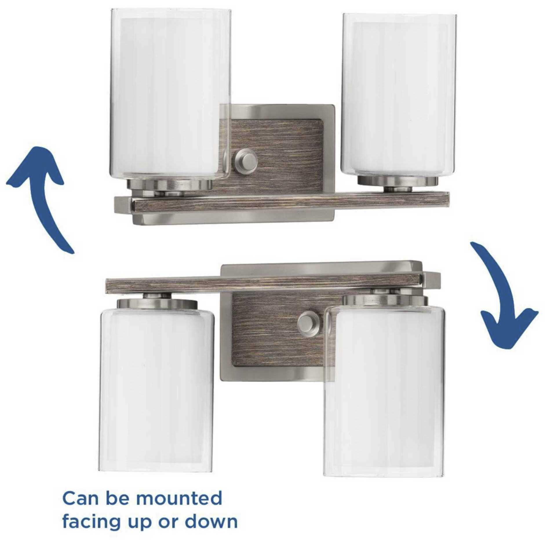 Mast 2 Light 14 inch Brushed Nickel Bath Vanity Wall Light