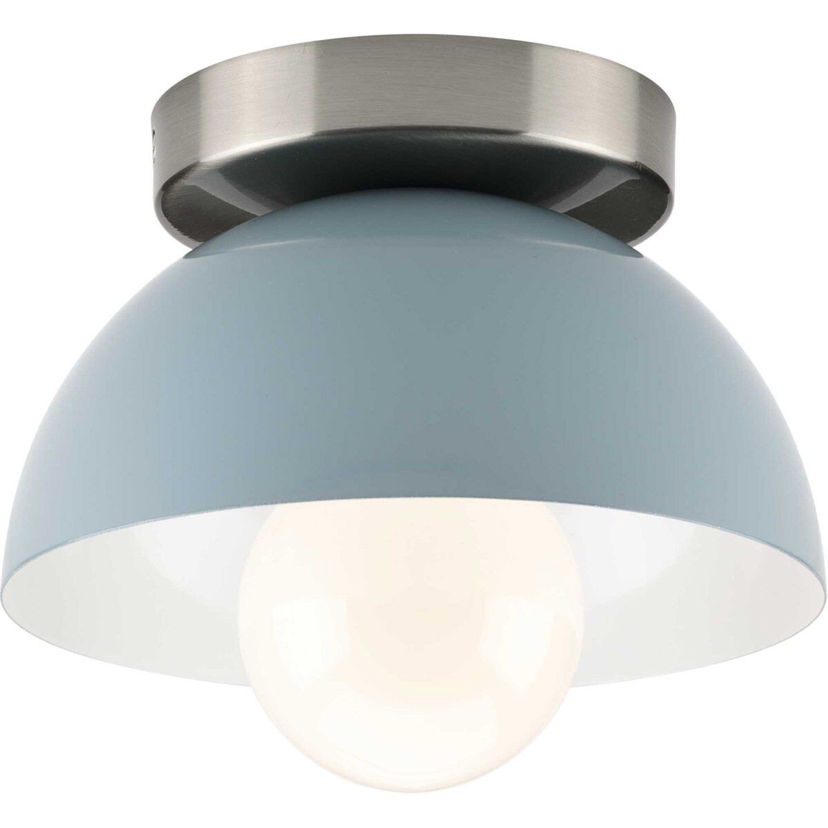 Eva 1 Light 7 inch Coastal Blue Flush Mount Ceiling Light