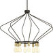 Hangar 8 Light 40 inch Antique Bronze Chandelier Ceiling Light, Design Series