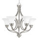 Applause 5 Light 24.5 inch Brushed Nickel Chandelier Ceiling Light