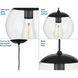 Atwell 1 Light 12 inch Matte Black Pendant Ceiling Light, Large