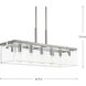 Glayse 5 Light 37 inch Brushed Nickel Linear Chandelier Ceiling Light, Design Series