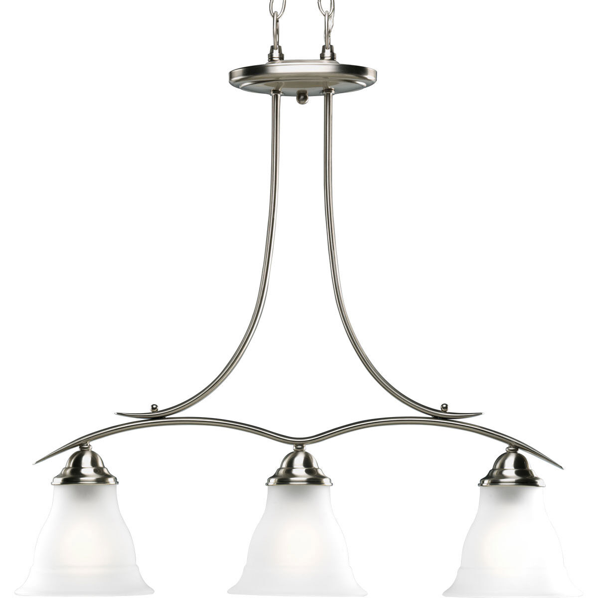 Trinity 3 Light 6.5 inch Brushed Nickel Chandelier Ceiling Light