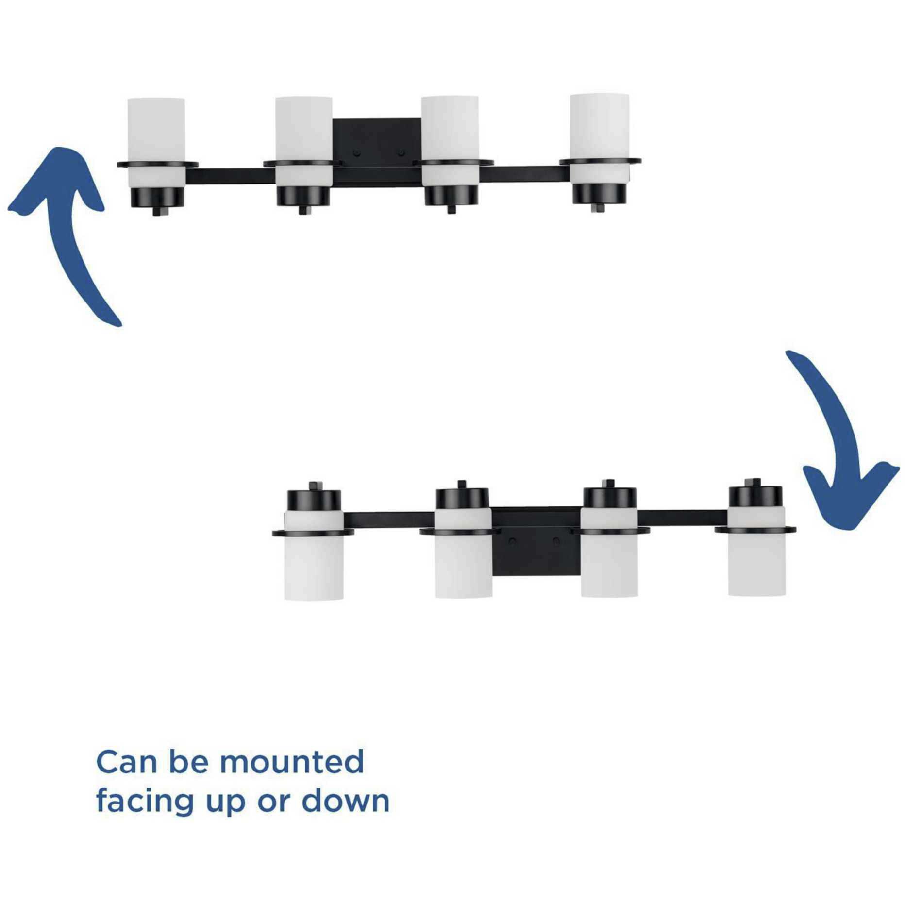 Reiss 4 Light 31.62 inch Matte Black Vanity Light Wall Light