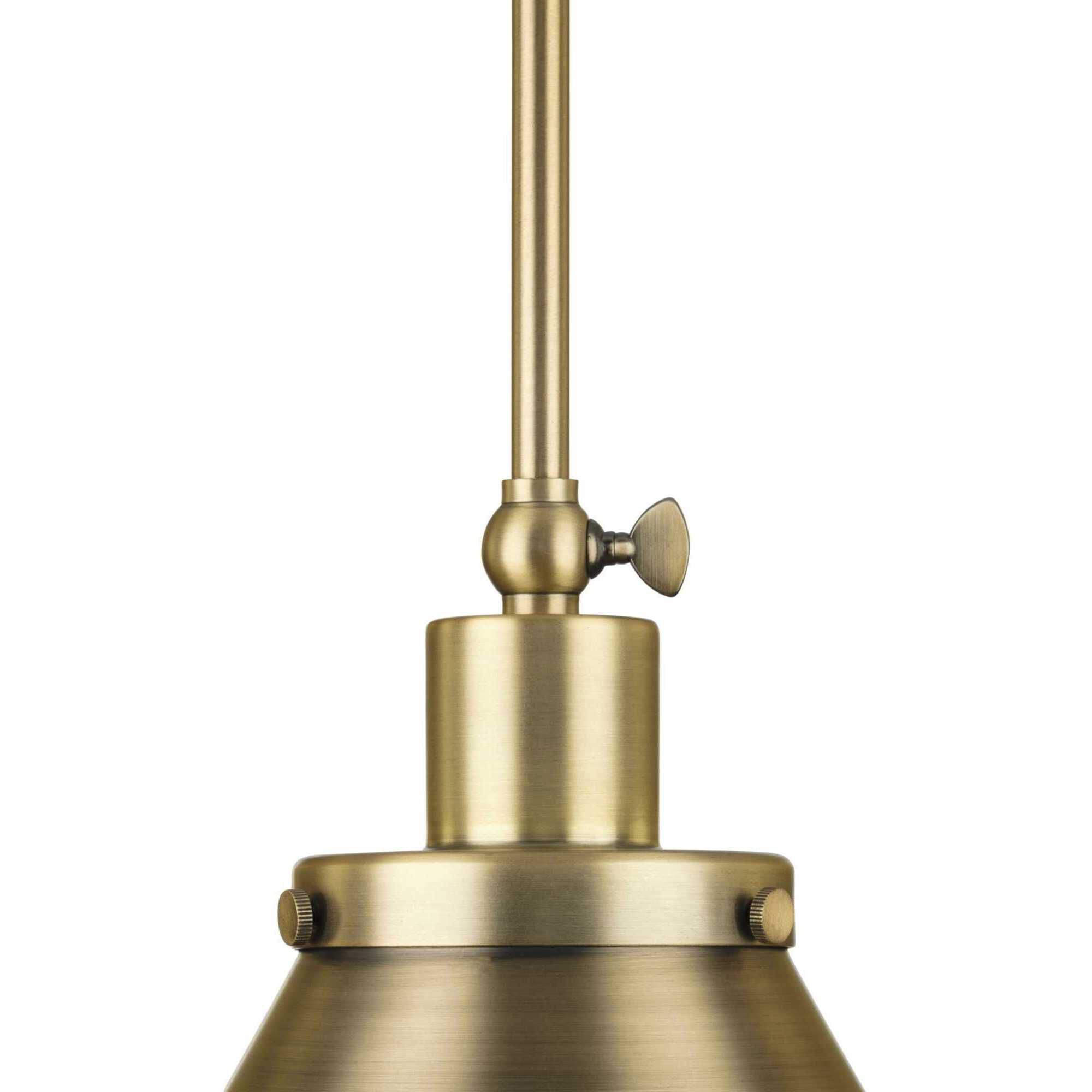 Hinton 1 Light 16 inch Vintage Brass Pendant Ceiling Light