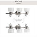Archie 3 Light 26.25 inch Antique Nickel Bath Vanity Wall Light