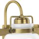 Fessler 2 Light 13 inch Vintage Brass Bath Light Wall Light