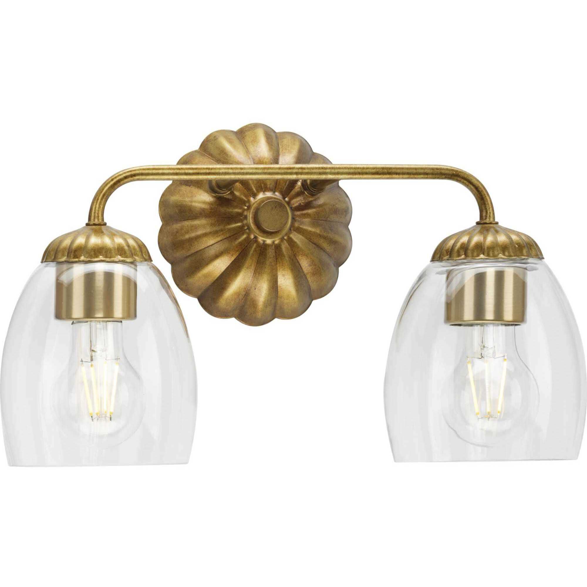 Quillan 2 Light 14.5 inch Gold Ombre Bathroom Vanity Light Wall Light