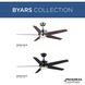 Byars 54 inch Brushed Nickel with Chestnut/American Walnut Blades Ceiling Fan