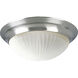 Melon 2 Light 14 inch Brushed Nickel Flush Mount Ceiling Light