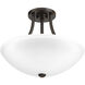 Gather LED LED 12.88 inch Antique Bronze Semi-Flush Mount Convertible Ceiling Light, Progress LED