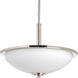 Replay 3 Light Polished Nickel Pendant Ceiling Light
