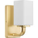 Cowan 1 Light 6 inch Satin Brass Bath Vanity Wall Light