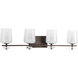 Indulge 4 Light 34 inch Antique Bronze Bath Vanity Wall Light