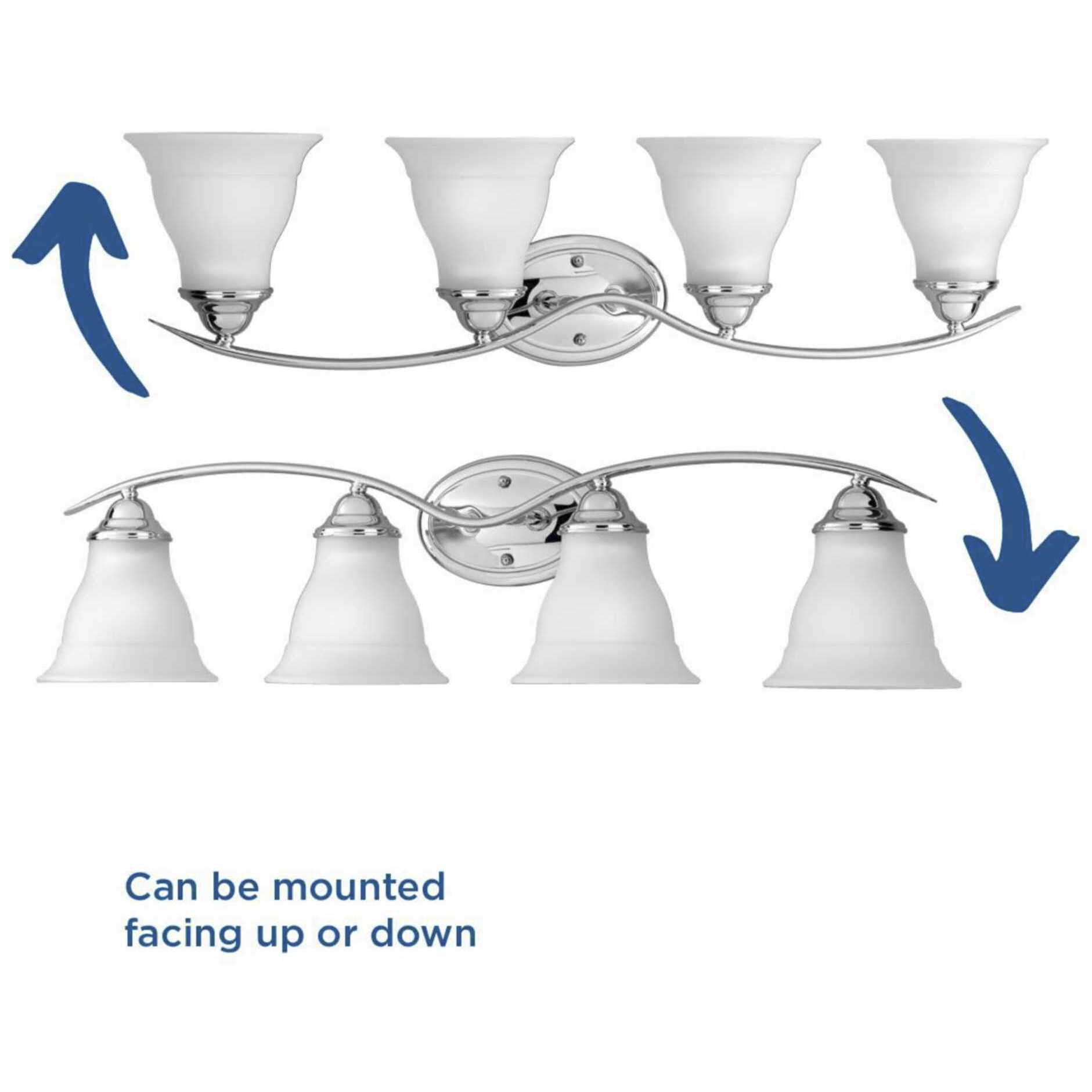 Trinity 4 Light 33.25 inch Polished Chrome Bath Vanity Wall Light