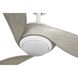 Conte 52 inch Satin White with Washed Oak Blades Outdoor Ceiling Fan