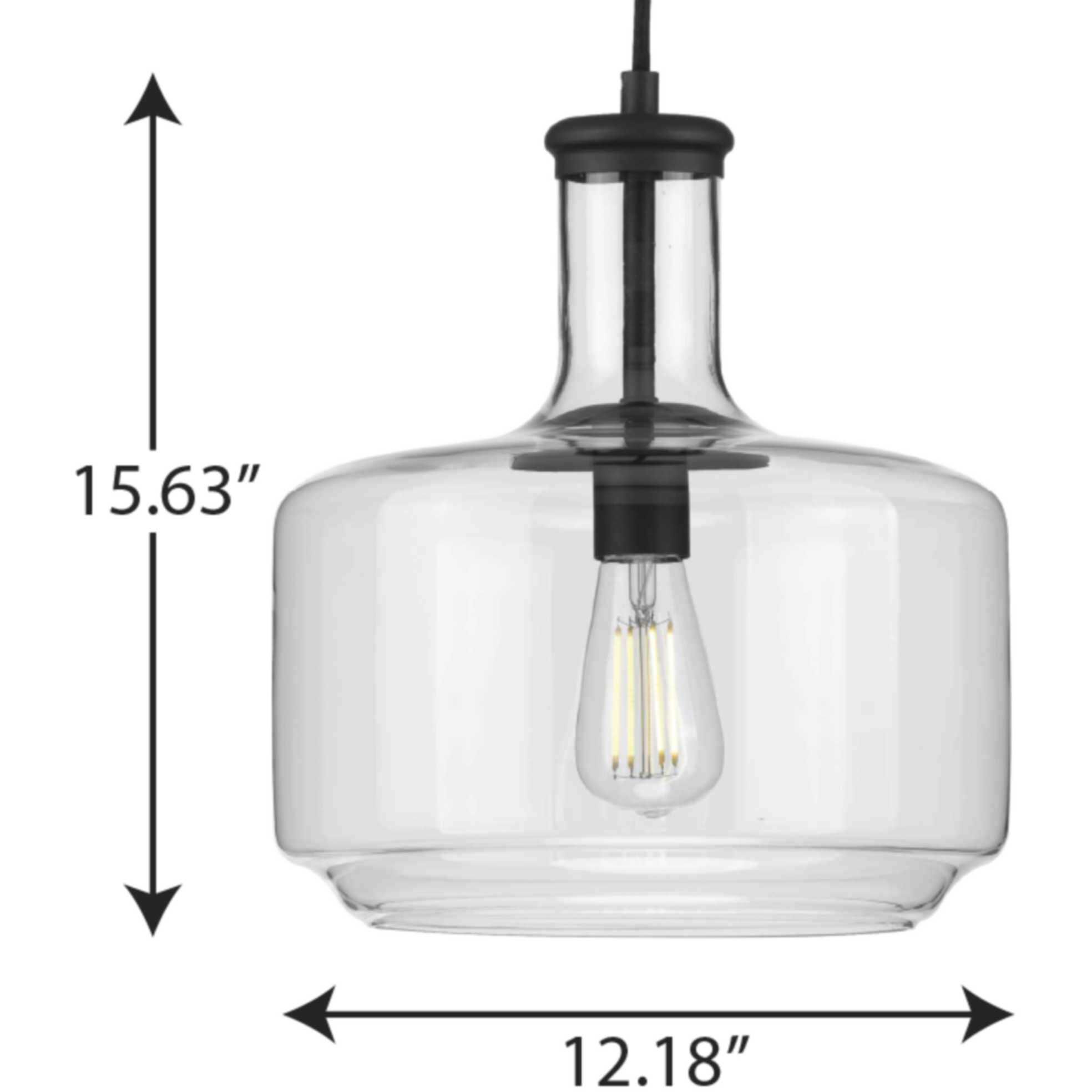 Latrobe 1 Light Matte Black Pendant Ceiling Light