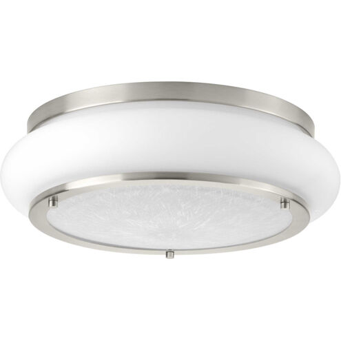 Opal-Linen LED LED 15 inch Brushed Nickel Flush Mount Ceiling Light, Progress LED