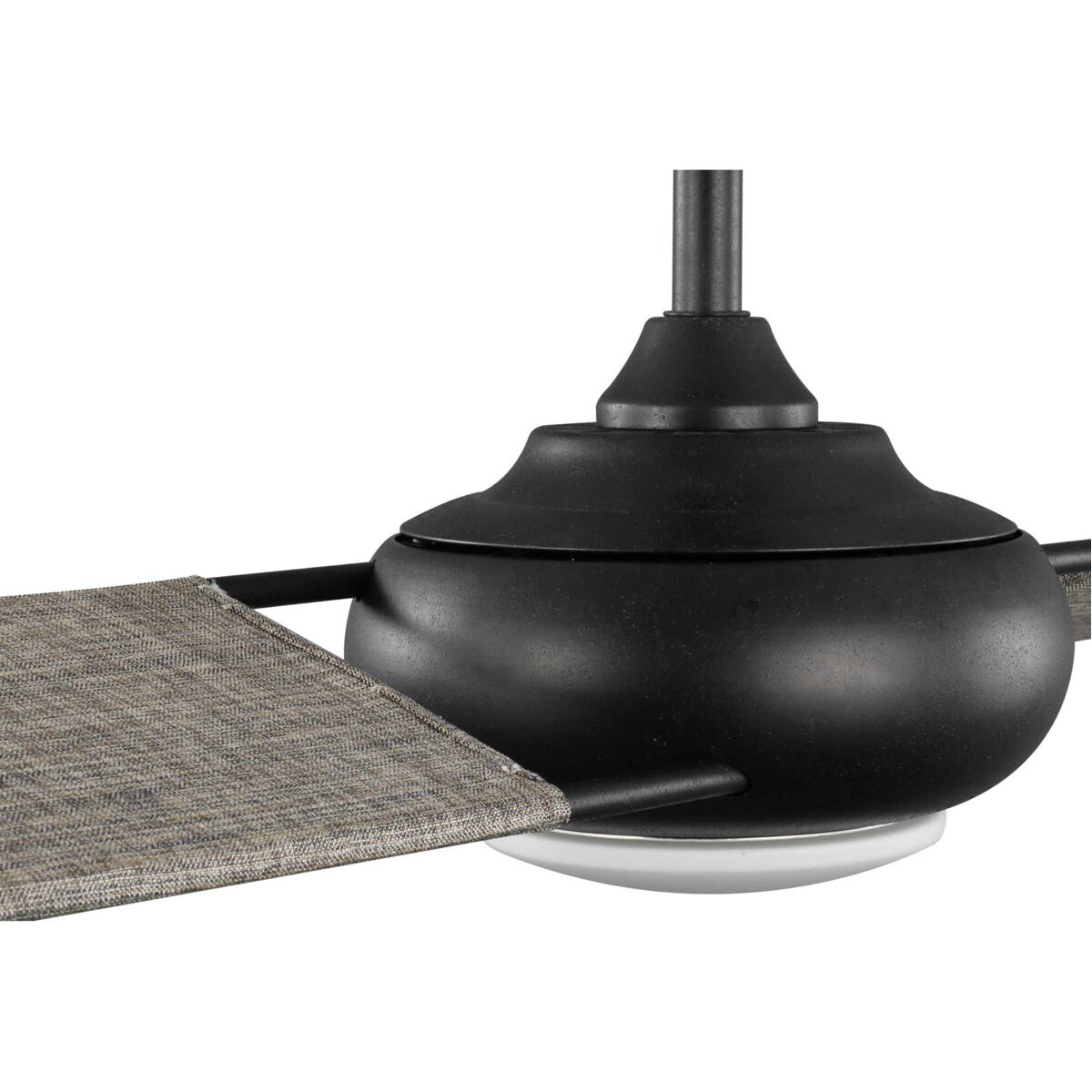 Edisto 54 inch Forged Black with Charcoal Blades Indoor/Outdoor Ceiling Fan, Progress LED