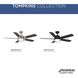 Tompkins 52 inch Brushed Nickel with Silver/American Walnut Blades Ceiling Fan, Progress LED