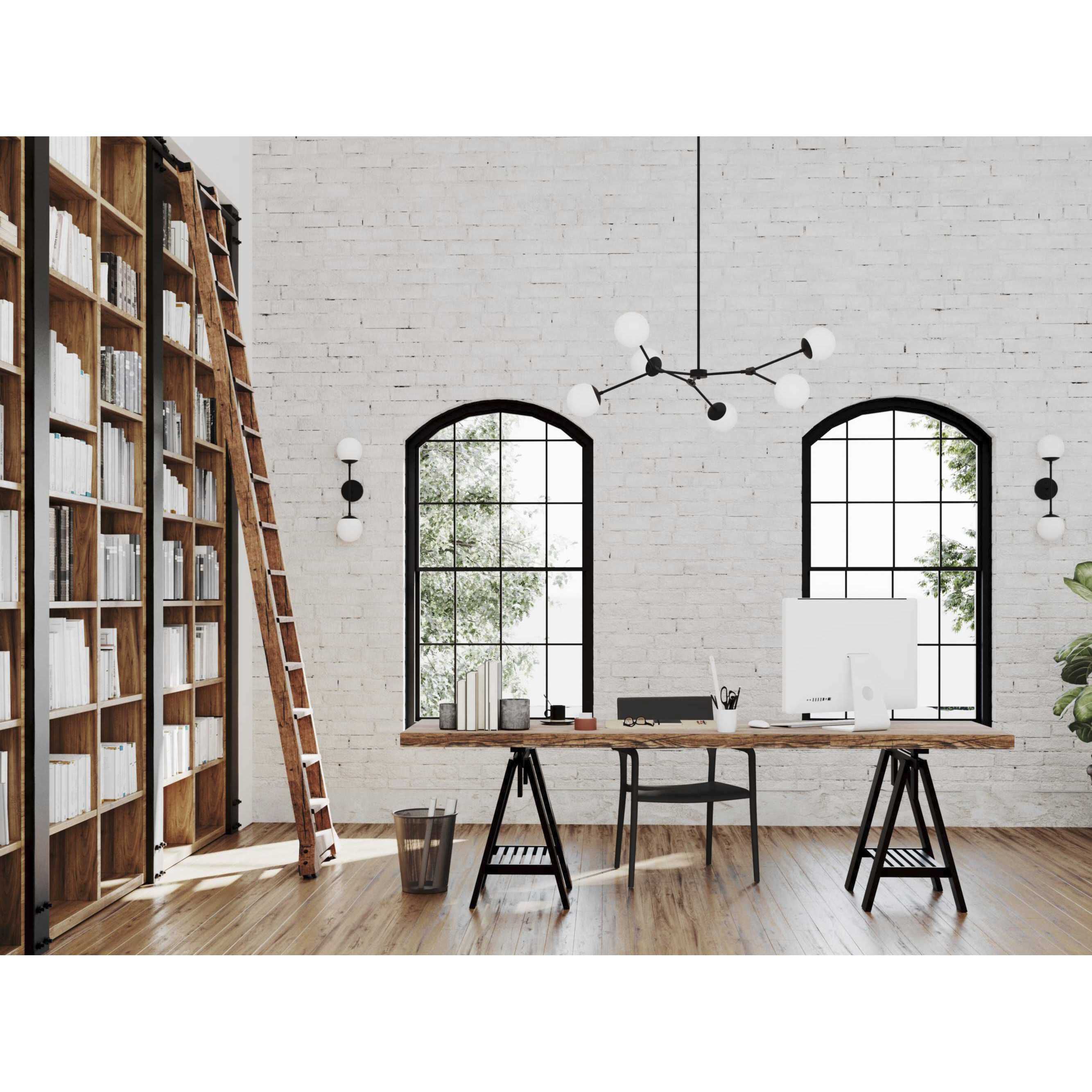 Haas 2 Light 5.87 inch Matte Black Wall Bracket Wall Light, Design Series