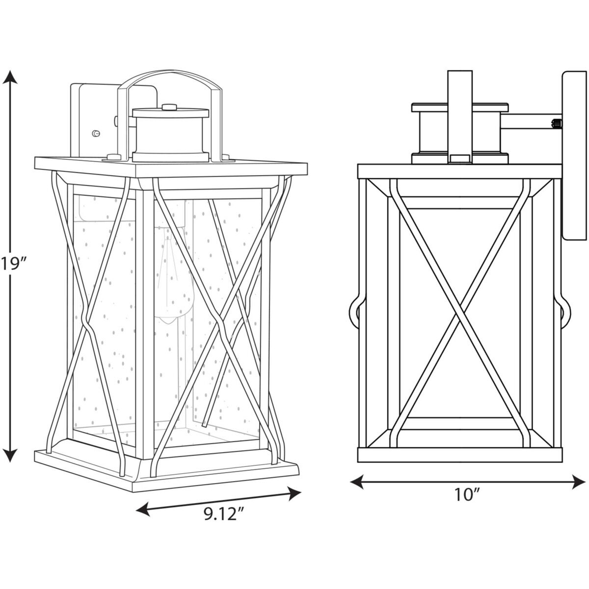 Barlowe 1 Light 19 inch Stainless Steel Outdoor Wall Lantern, Large
