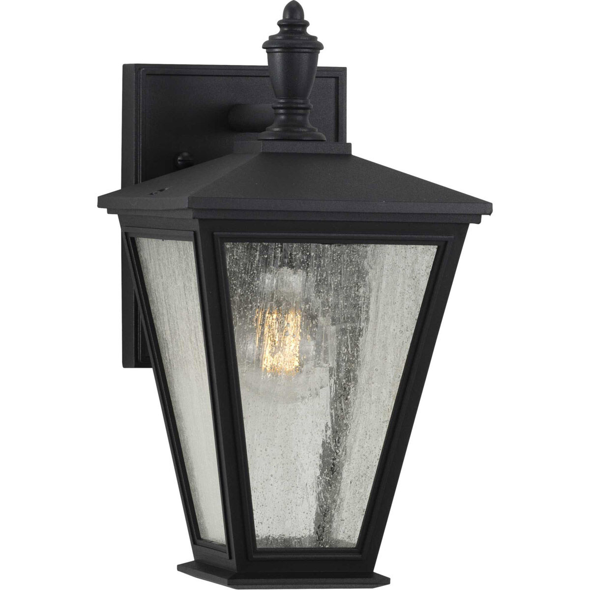Cardiff 1 Light 13 inch Textured Black Outdoor Wall Lantern, with DURASHIELD, Small
