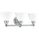 Botanical 3 Light 24 inch Polished Chrome Bath Vanity Wall Light
