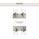 Merry 2 Light 12 inch Brushed Nickel Bath Vanity Wall Light
