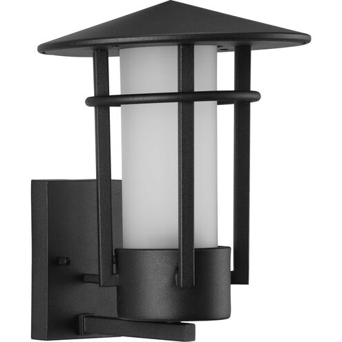 Exton 1 Light 12 inch Textured Black Outdoor Wall Lantern