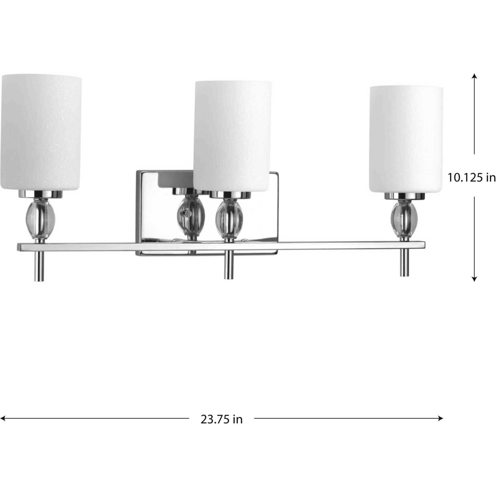 Status 3 Light 24 inch Polished Chrome Bath Vanity Wall Light 