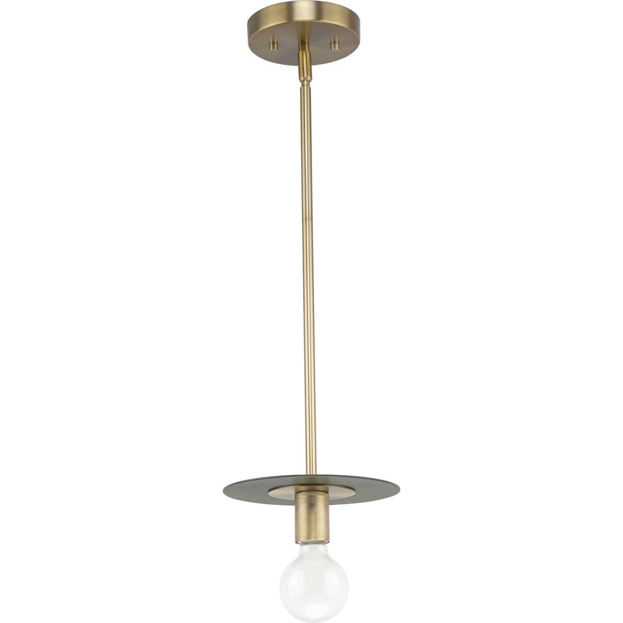 Trimble 1 Light 8 inch Brushed Bronze Mini Pendant Ceiling Light, Design Series